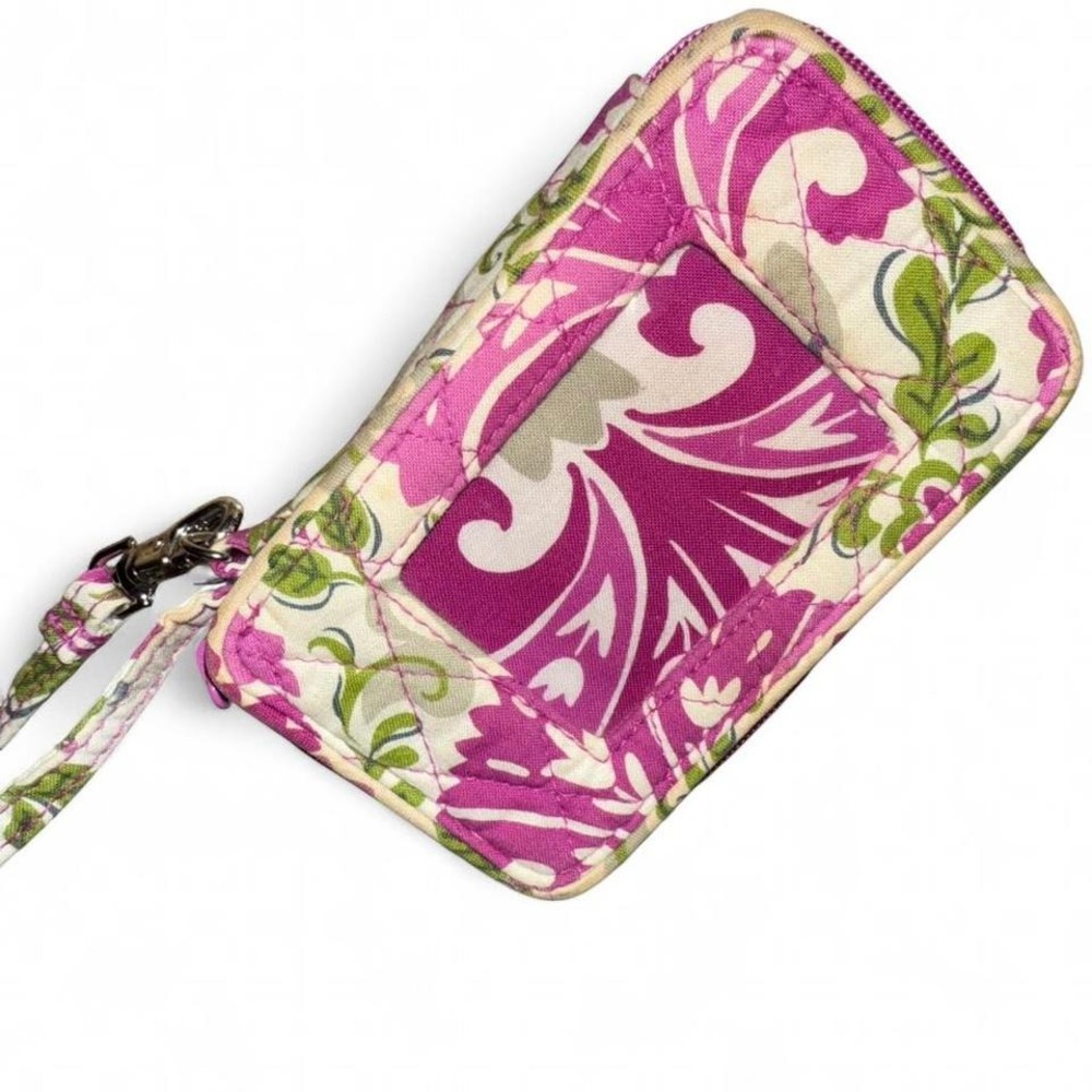 Vera Bradley Pink‎ Green Julep Tulip Wristlet Wallet - Picture 2 of 7
